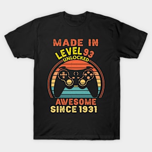 T4681931 Made In Level 93 Unlocked Awesome Since 1931 T-Shirt